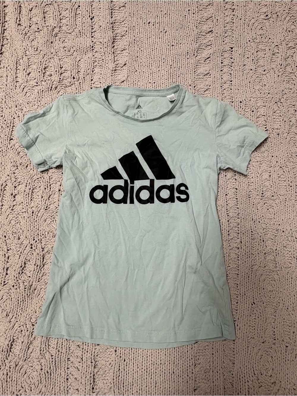 adidas Mint Green Graphic Logo Short Sleeve Tee